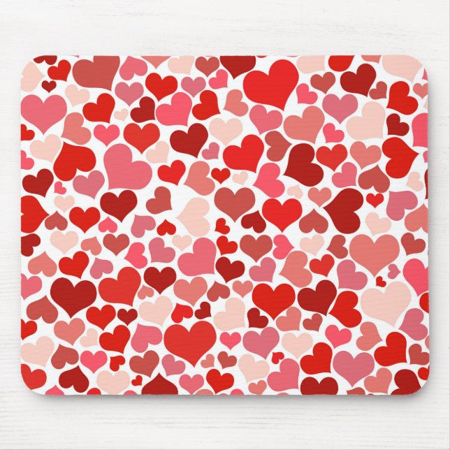 Tapis De Souris Motif de coeur rouge moderne (Devant)