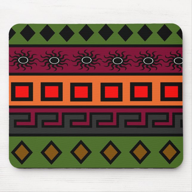 Tapis De Souris Motif de couleur africaine (Devant)