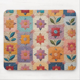 Tapis De Souris Motif de courtepointe florale