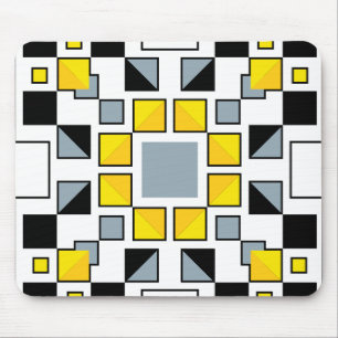 Tapis De Souris Motif de courtepointe géométrique moderne Art