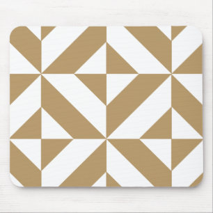 Tapis De Souris Motif de cube géométrique Brown