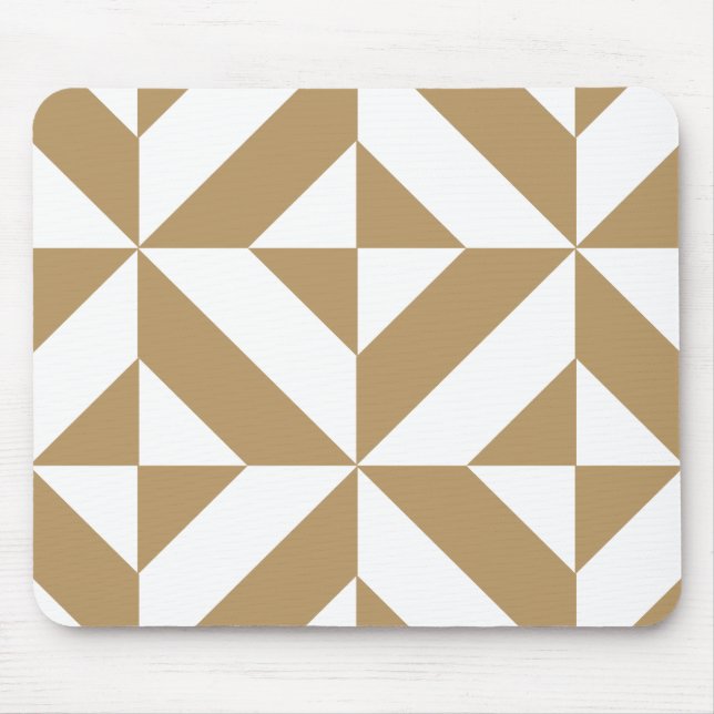Tapis De Souris Motif de cube géométrique Brown (Devant)