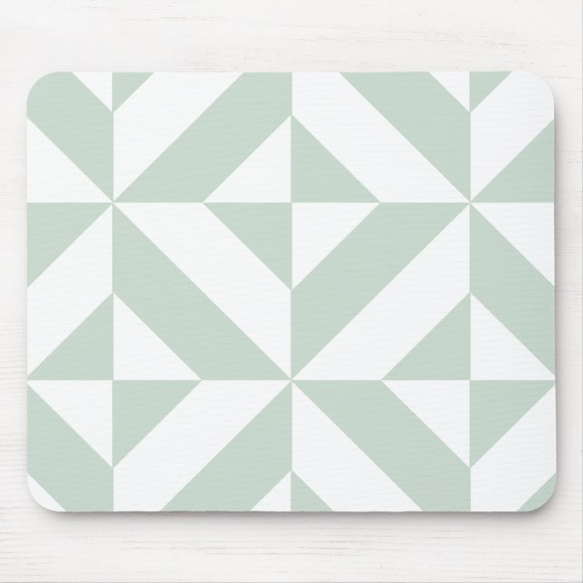 Tapis De Souris Motif de cube géométrique cool Mint (Devant)