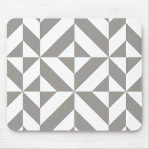 Tapis De Souris Motif de cube géométrique gris argenté