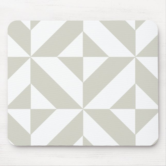 Tapis De Souris Motif de cube géométrique gris moyen (Devant)