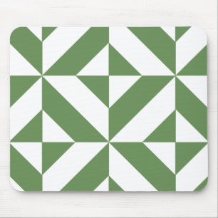 Tapis De Souris Motif de cube vert laiton foncé