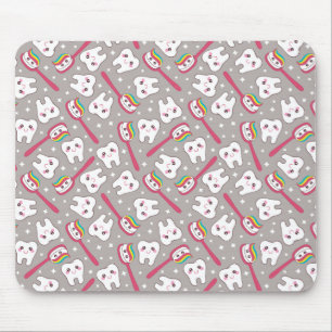 Tapis De Souris Motif de dents d'arc-en-ciel