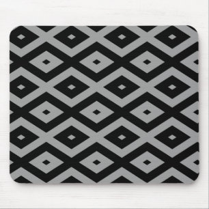 Tapis De Souris Motif de diamants gris et noir