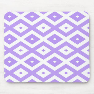 Tapis De Souris Motif de diamants violet et blanc