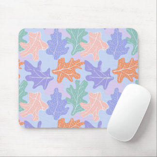 Tapis De Souris Motif de feuille d'érable coloré pastel