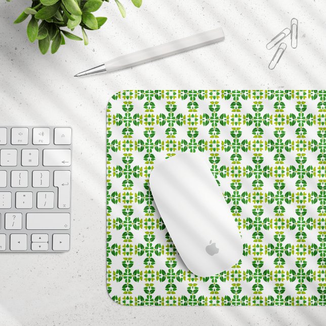 Tapis De Souris Motif de feuille, motif de feuilles, feuilles vert (Créateur téléchargé)