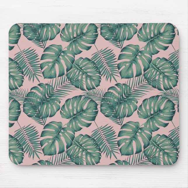 Tapis De Souris Motif de feuille tropicale (Devant)