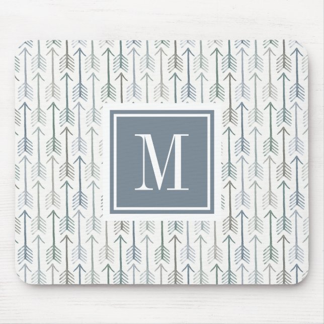 Tapis De Souris Motif de flèche d'envie de voyager d'aquarelle du (Devant)