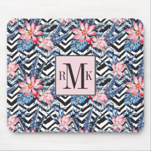 Tapis De Souris Motif de fleur tropical de Lotus