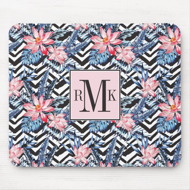 Tapis De Souris Motif de fleur tropical de Lotus (Devant)