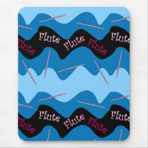 Tapis De Souris Motif de flute rose