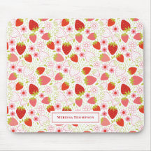 Motif de fraise rouge mignon personnalisé