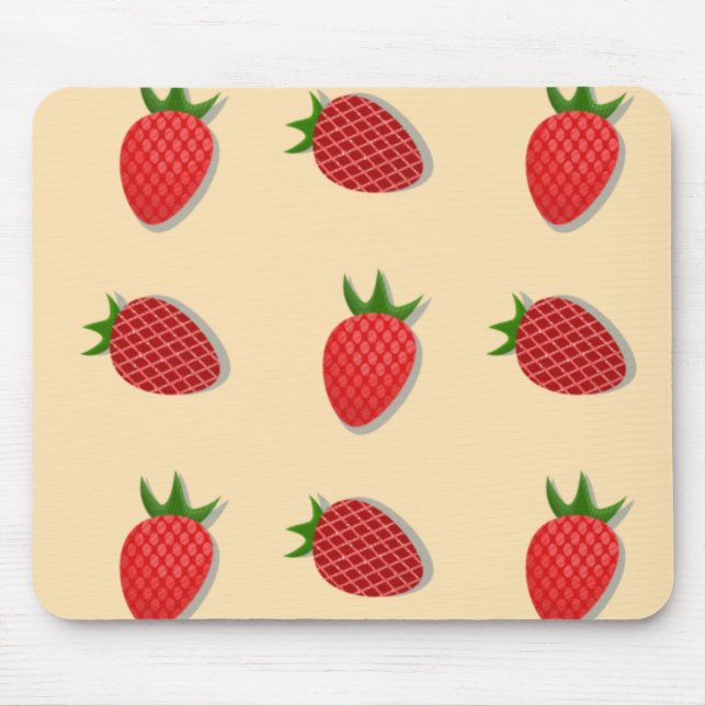 Tapis De Souris Motif de fraises pour les fruits à l'été bonnes vi (Devant)