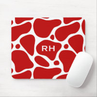 Motif de girafe abstraite rouge et blanche