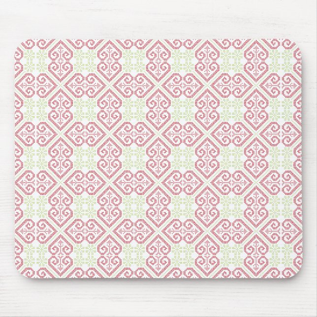 Tapis De Souris motif de la broderie de croix vintage (Devant)