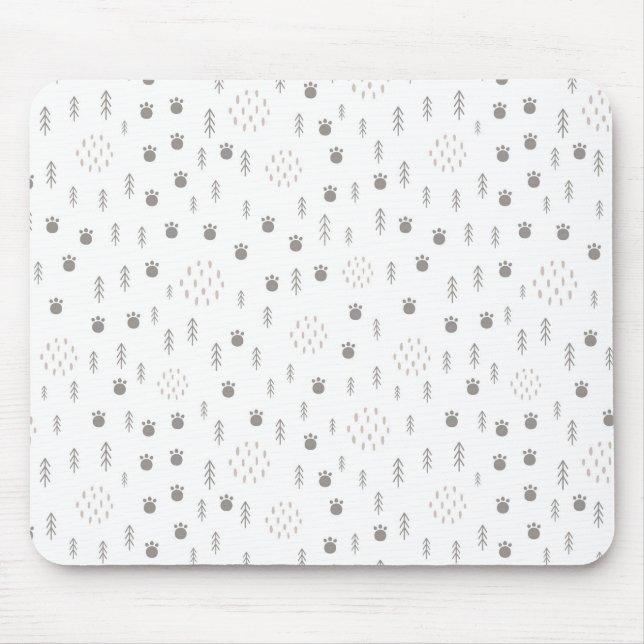 Tapis De Souris Motif de la piste animale du bois mûre (Devant)