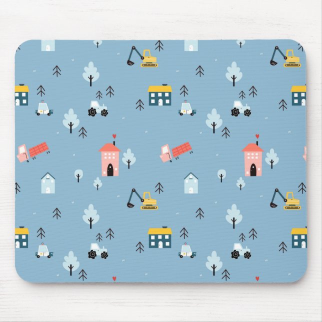Tapis De Souris Motif de la scène du Doodle Town (Devant)