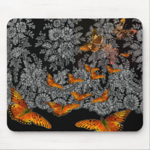 TAPIS DE SOURIS MOTIF DE LACE ANTIQUE AVEC PAPIERS À SOURIS