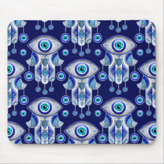 Tapis De Souris Motif de l'oeil maléfique Hamsa