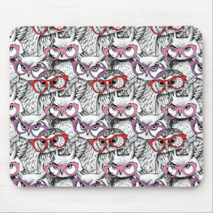 Tapis De Souris Motif de lunettes de hibou