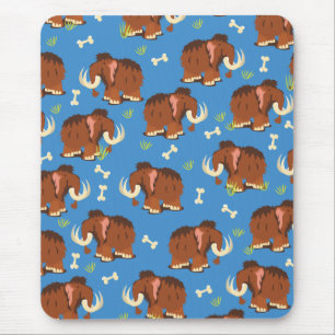 Tapis De Souris Motif de mammouth mignon dessin animé.