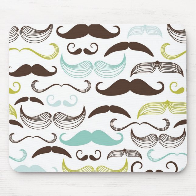 Tapis De Souris Motif de moustache, rétro style 2 (Devant)