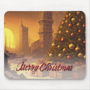 Tapis De Souris Motif de Noël apocalyptique, avec des cadeaux