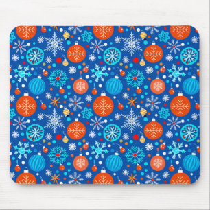 Tapis De Souris Motif de Noël bleu