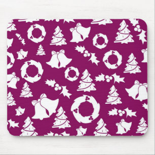 Tapis De Souris Motif de Noël pourpre