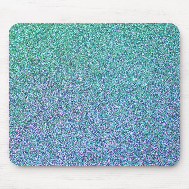 Tapis De Souris Motif de Parties scintillant Turquoise bleu vert t (Devant)