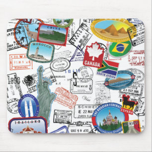 Tapis De Souris Motif de passeport du monde