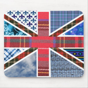 Tapis De Souris Motif de patchwork d'Union Jack