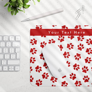 Tapis De Souris Motif de pattes, pattes de chien, pattes de chat, 