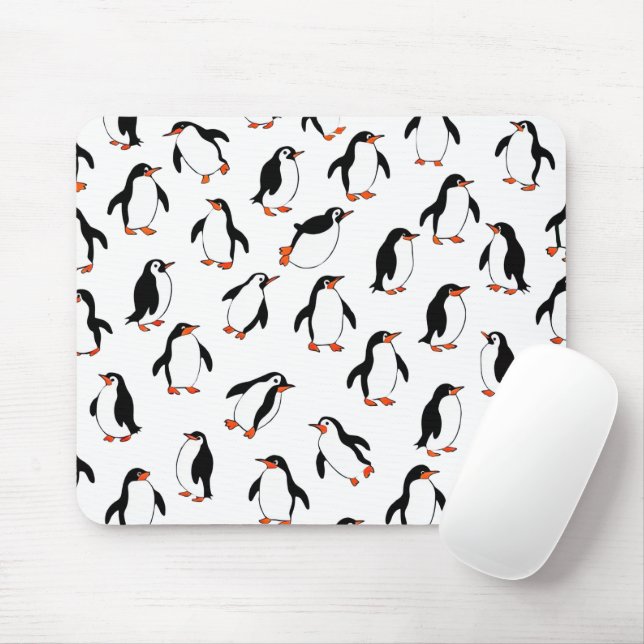 Tapis De Souris Motif de pingouin (Avec souris)