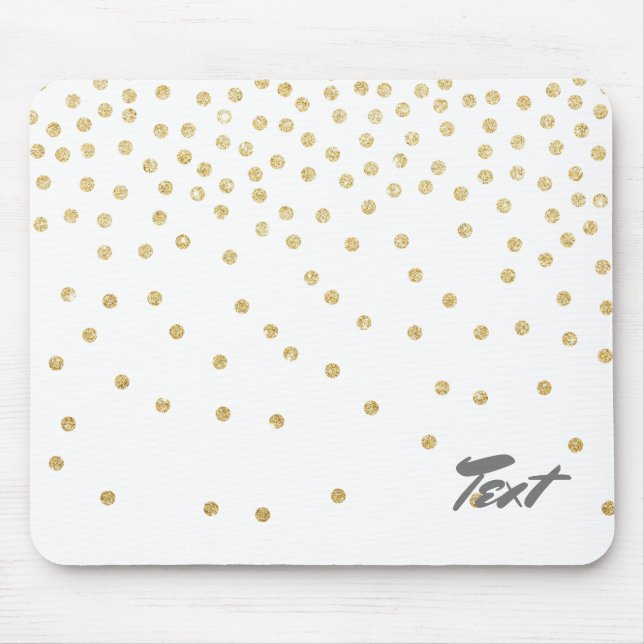 Tapis De Souris motif de point élégant de confettis de parties (Devant)