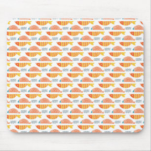 Tapis De Souris Motif de poissons de natation d'art populaire