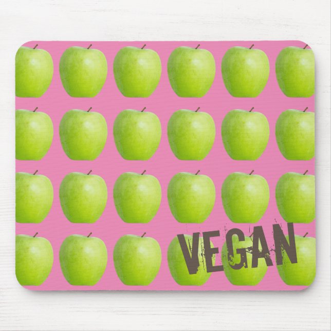 Tapis De Souris Motif de pomme végétarienne pour amoureux de fruit (Devant)