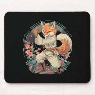 Tapis De Souris Motif de renard de karaté Taekwondo Jiu-jitsu Mma
