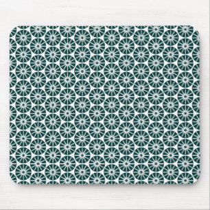 Tapis De Souris Motif de roue étoile - Vert foncé sur blanc