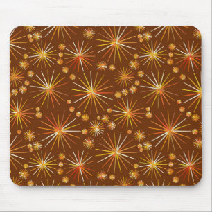 Tapis De Souris Motif de Spoutnik de la moitié du siècle, brun