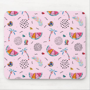 Tapis De Souris Motif de style Pink Memphis
