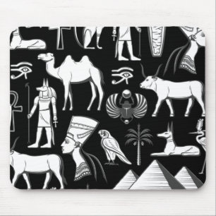 Tapis De Souris Motif de symbole hiéroglyphique de l'Égypte ancien