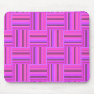 Tapis De Souris Motif de tissage à rayures roses