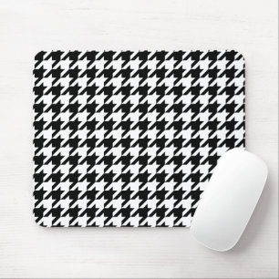 Tapis De Souris Motif de tissage de la dent noire rétro