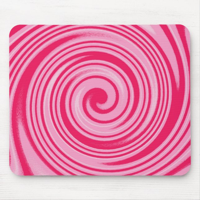Tapis De Souris MOTIF de tourbillon circulaire PInk (Devant)